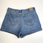 American Eagle Mom Shorts 12 High Rise Denim Blue Jean Cuffed Short Medium Wash