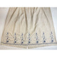 Vintage Two-Twenty Button Front Maxi Skirt 2XLP Beige Cotton/Flax Embroidery