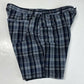 Mountain Khakis Classic Fit Midrise Bermuda Shorts Sz 10 Plaid Black Gray EUC