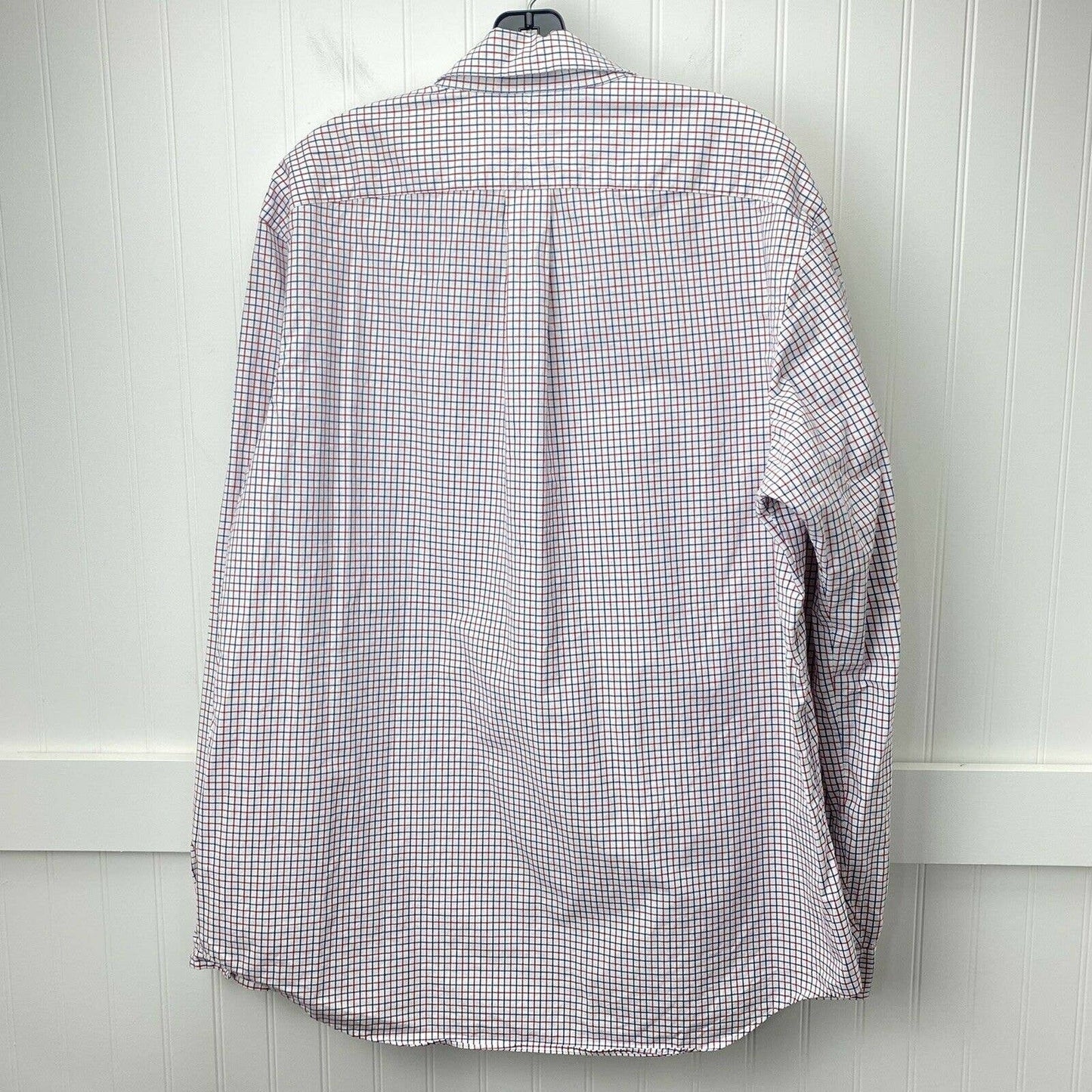 Ralph Lauren Plaid Button Up Shirt Sz XLarge Mens Casual Red White Long Sleeve