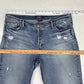 Silver Mom Jean Sz 36 Womens Hi-Rise Denim Jeans Plus Size Distressed Button Fly