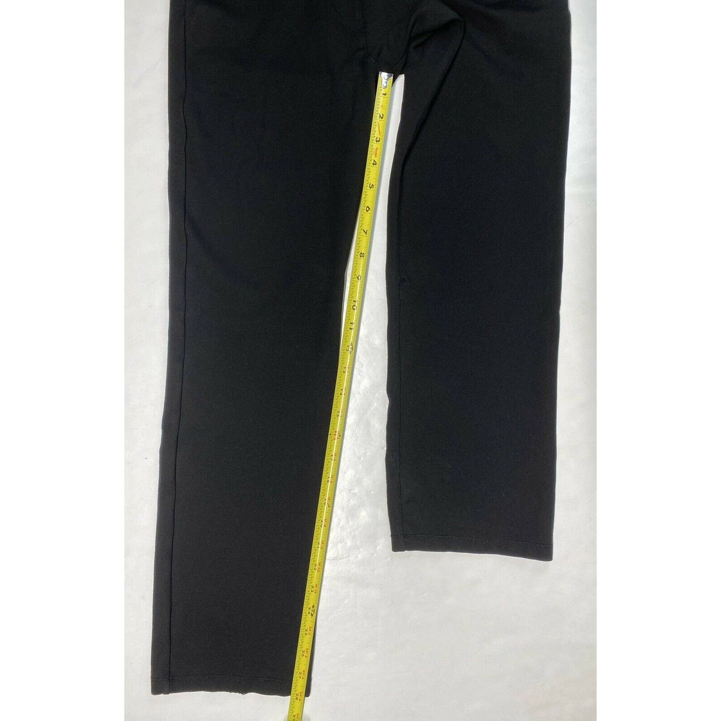 Betabrand Dress Pant Yoga Pants Medium Short Black Pull On Stretch Straight Leg