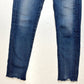 AGOLDE Sophie Crop Jeans Womens 24 Midrise Blue Denim Medium Wash Raw Hem Fray