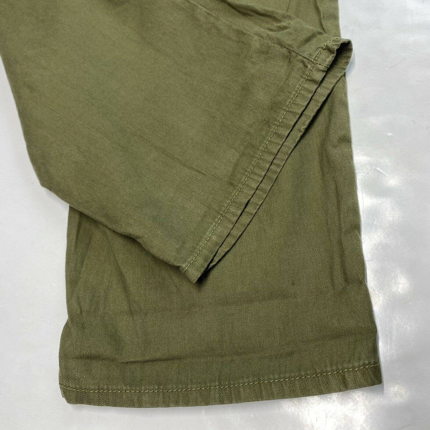 Abercrombie & Fitch Linen Blend Capri Sz 10 Olive Green Pants NEW *Measure Big*