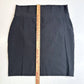 Eileen Fisher Crepe Pencil Skirt Large Dark Gray Pull On Short Stretch Knit USA