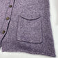 J Jill Button Up Cable Knit Cardigan XSmall Purple Lavender Long Chunky Sweater