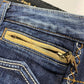 REROCK for EXPRESS Straight Leg Sz 30 Midrise Denim Blue Jeans Embellished