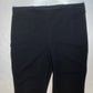 Chicos Ponte Knit Ankle Pants Sz 1 (US 8/Medium) Black Stretch Pull On Crop