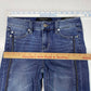 Liverpool The Crop Straight Sz 0/25 Stretch Denim Jeans Zipper Stripes Fray NEW