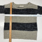 LOFT Striped Sequin Sweater Sz Small Multicolor Long Sleeve Wool/Alpaca Blend