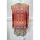 Soft Surroundings Open Knit Tunic Sweater Large Multicolor Colorful Stripes Boho