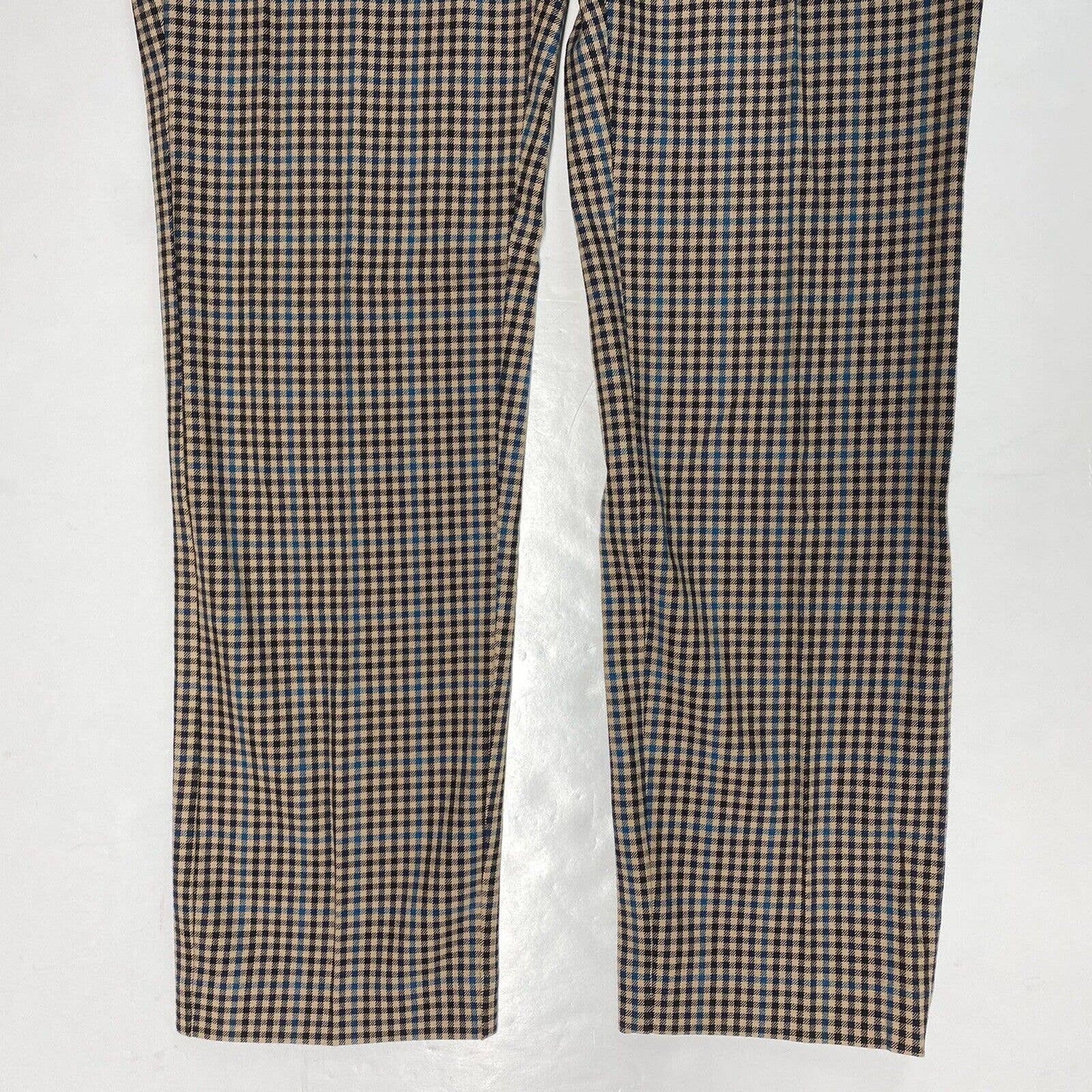 J.Jill Knit Slim Leg Pants Sz 10 Women Multicolor Checkered Premium Stretch