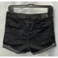 American Eagle Hi-Rise Shortie Sz 8 SuperSuper Stretch Black Denim Shorts RawHem