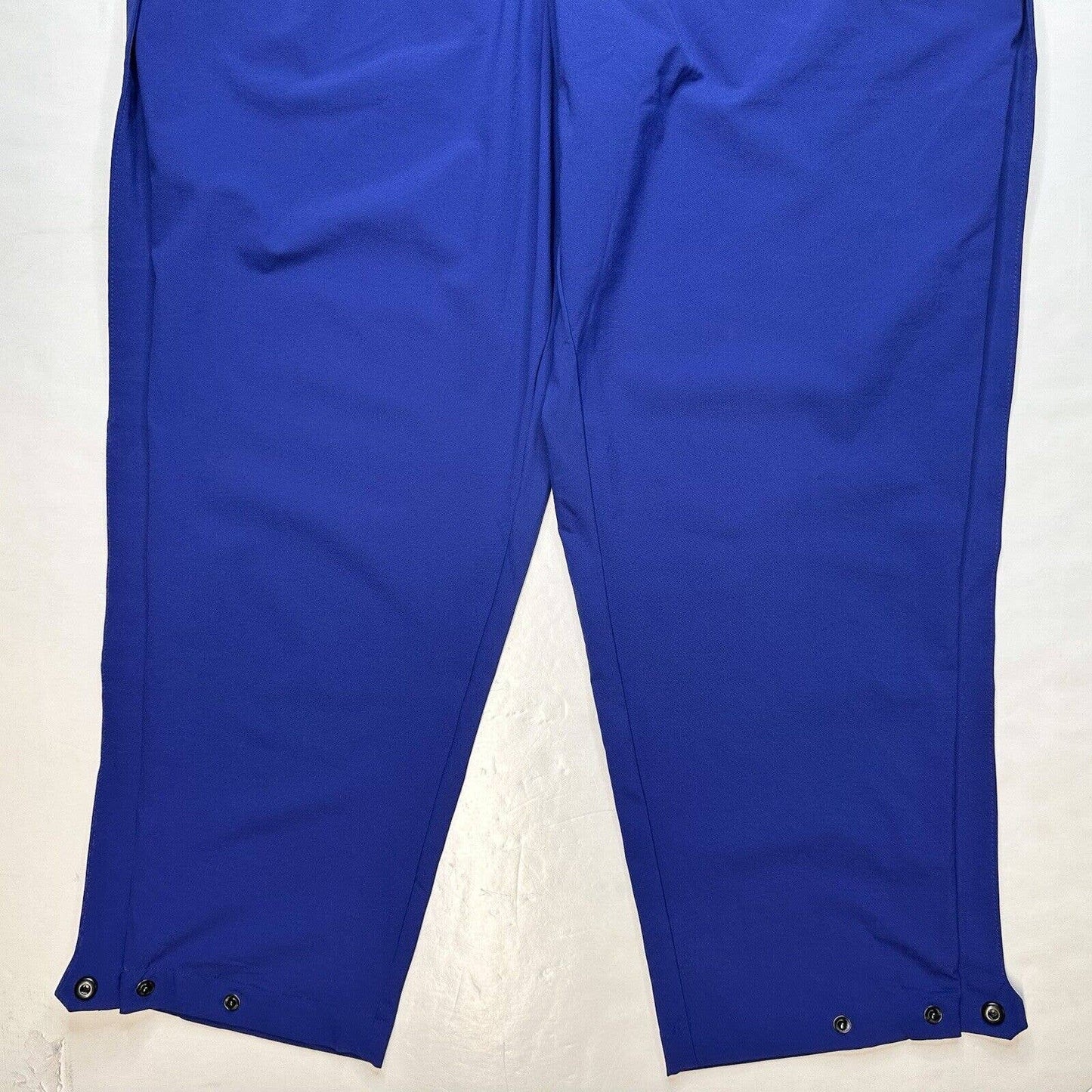 Paskho Sanctuary Cropped Pleated Stretch Tech Travel Pants Womens XL Blue NEW