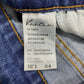 Kancan Capri Sz 1/24 Womens Stretch Denim Crop Jean Distressed Holes Raw Hem NEW