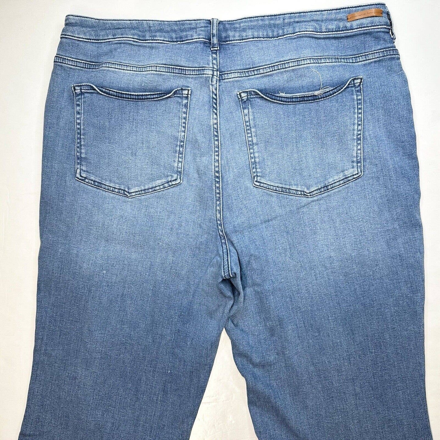 Pilcro Letterpress High Rise Skinny Bootcut Jeans 22W Denim Fray Anthropologie