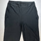 LL Bean Pull On Straight Leg Pants Sz Medium Black Stretchy Athleisure *Flaw