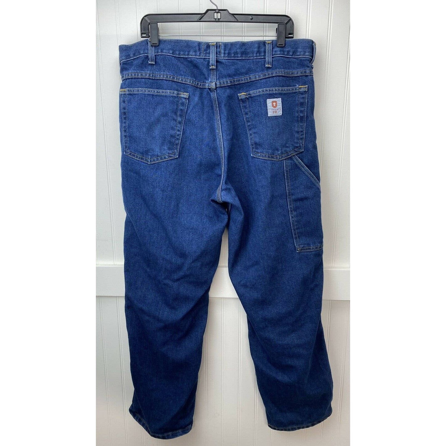 Tyndale Broken-In Relaxed Flame Resistant Utility Jeans Sz 38x30 CAT2 Blue Denim