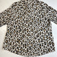 Chicos No Iron Button Up Shirt 3 (US XL) Leopard Animal Print Long Sleeve *Spot