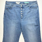 Pilcro Letterpress High Rise Skinny Bootcut Jeans 22W Denim Fray Anthropologie