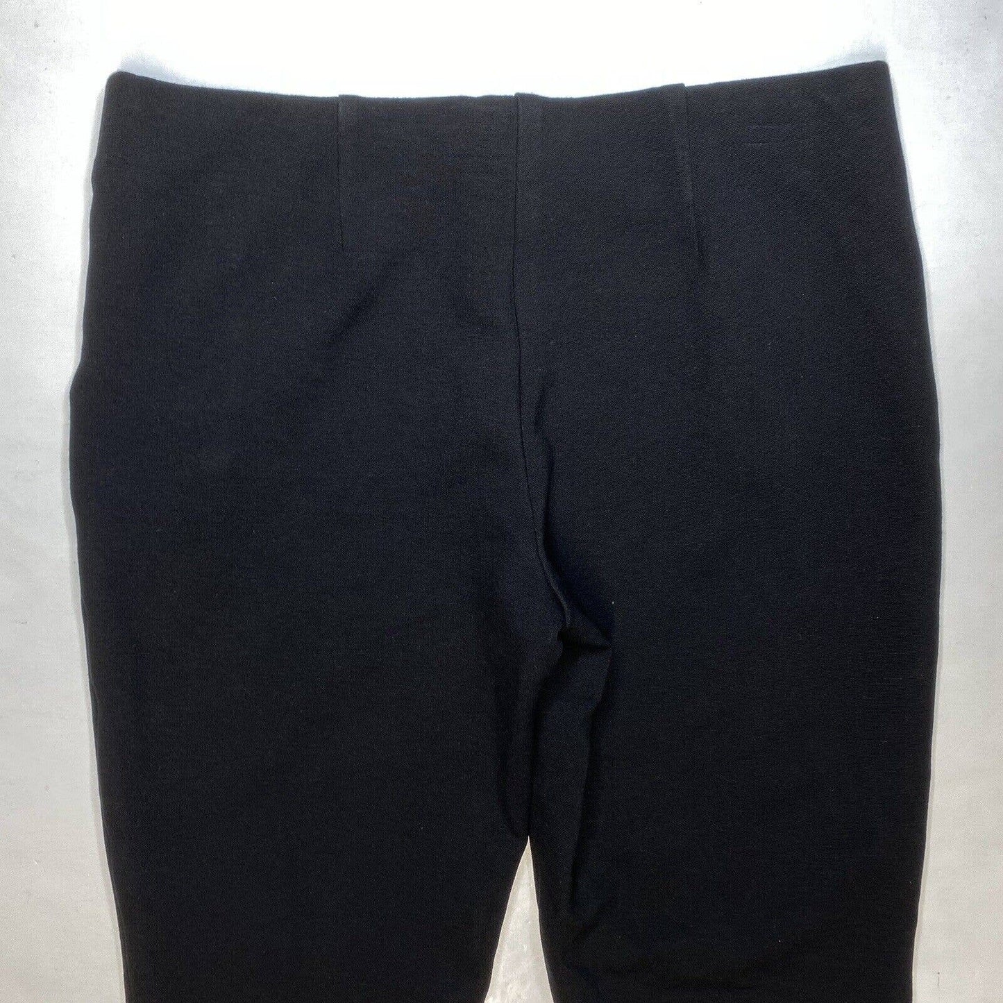 Chicos Ponte Knit Ankle Pants Sz 0 (US 4/Small) Black Stretch Pull On Crop