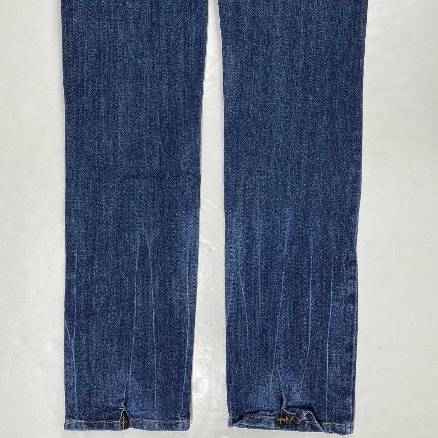 REROCK for EXPRESS Straight Leg Sz 30 Midrise Denim Blue Jeans Embellished