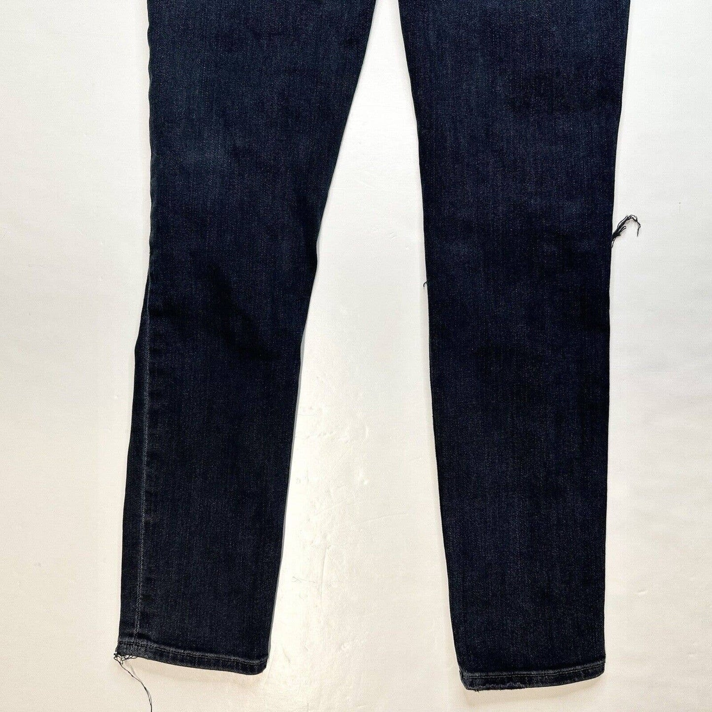 Lovers + Friends Mason Skinny Jeans Sz 26 High Rise Blue Denim Distressed *Flaw