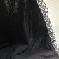 J.Jill Midi Skirt Large Black Pull On Slinky Slip Lace Trim Lightweight 90s