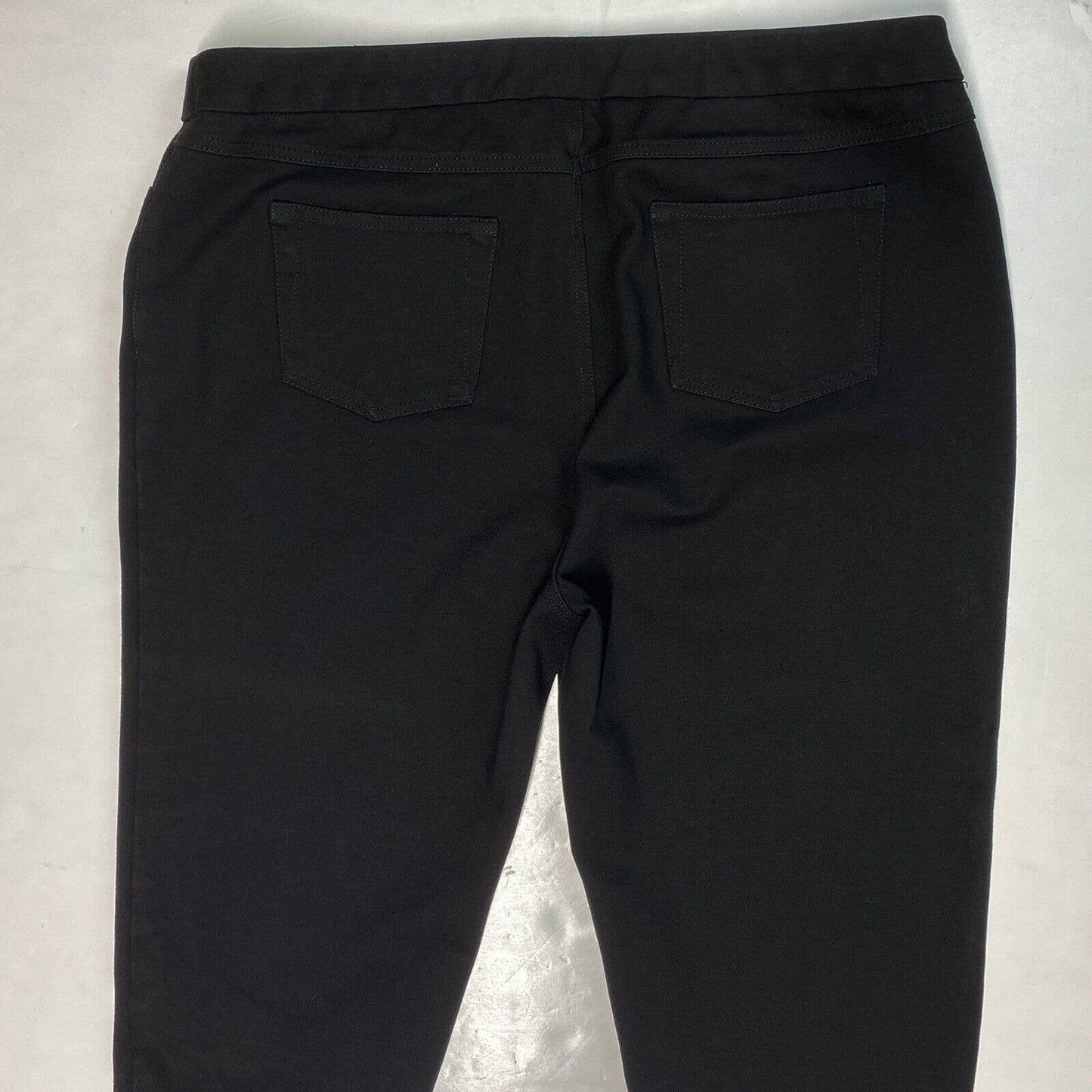 Soft Surroundings Ponte Knit Skinny Ankle Pants XL Black Pull On Stretch Crop