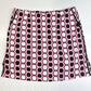 Golftini Skort 6 Long Pink Hexagon Pattern Activewear Tennis Skirt Shorts *Flaw