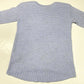 Chicos Knit Sweater Sz 1 (Medium) Light Blue/Silver Metallic 3/4 Sleeve Top