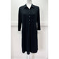 J Jill Shirt Dress Sz Medium Black Buttons Cotton Modal Blend Stretch 3/4 Sleeve