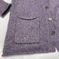 J Jill Button Up Cable Knit Cardigan XSmall Purple Lavender Long Chunky Sweater