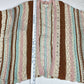 Umgee Open Knit Sweater Poncho Sz Med/Large Pink Blue Brown Boho Cardigan Drape