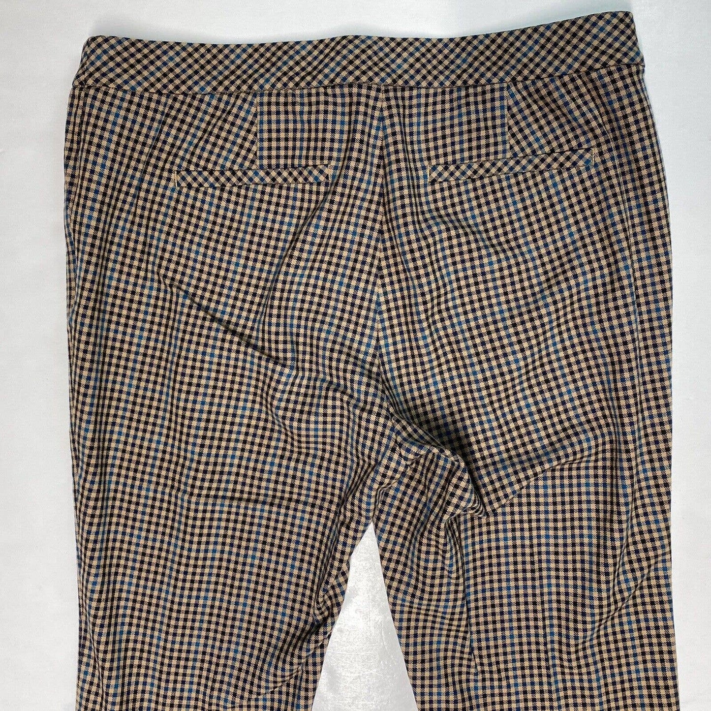 J.Jill Knit Slim Leg Pants Sz 10 Women Multicolor Checkered Premium Stretch