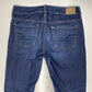 American Eagle Tomgirl Jeans Sz 2 Blue Denim Holes Button Fly *See Measurements