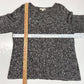 Eileen Fisher Open Knit Sweater Sz Large Gray/Silver Metallic Linen Blend