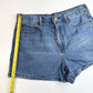 American Eagle Mom Shorts 12 High Rise Denim Blue Jean Cuffed Short Medium Wash