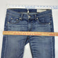 Rag & Bone Crop Sz 24 (28"Waist) Lowrise Stretch Denim Blue Skinny Jeans EUC