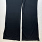 Anthropologie Maeve Ponte Wide Leg Pants Sz Large Black Stretch Knit Pull On EUC