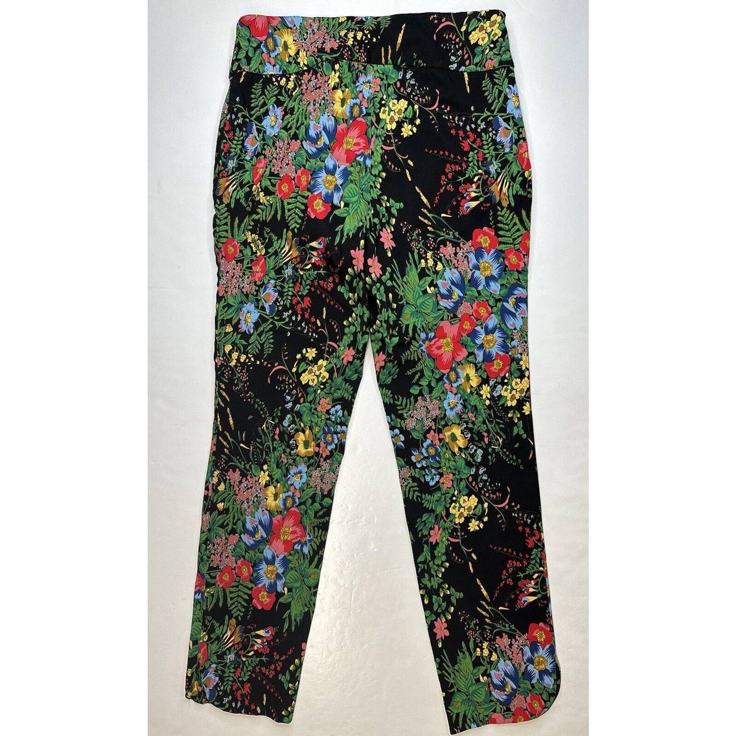 Soft Surroundings In Bloom Floral Slim Ankle Pants Sz Small Pull On Stretch EUC