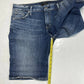 Silver Elyse Bermuda Shorts Sz 30 (34" Waist) Curvy Denim Blue Jean Distress EUC