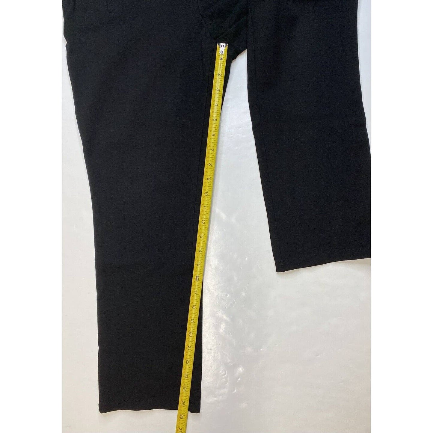 Chicos Ponte Knit Ankle Pants Sz 1 (US 8/Medium) Black Stretch Pull On Crop