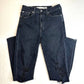 Lovers + Friends Mason Skinny Jeans Sz 26 High Rise Blue Denim Distressed *Flaw