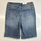 Judy Blue Aubrey High Waist Bermuda Shorts Sz Large Denim Blue Jean Distress NEW