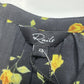 Rails Jasmine Dress XS Black Floral Yellow Roses Semi Sheer Smocked Waist NEW