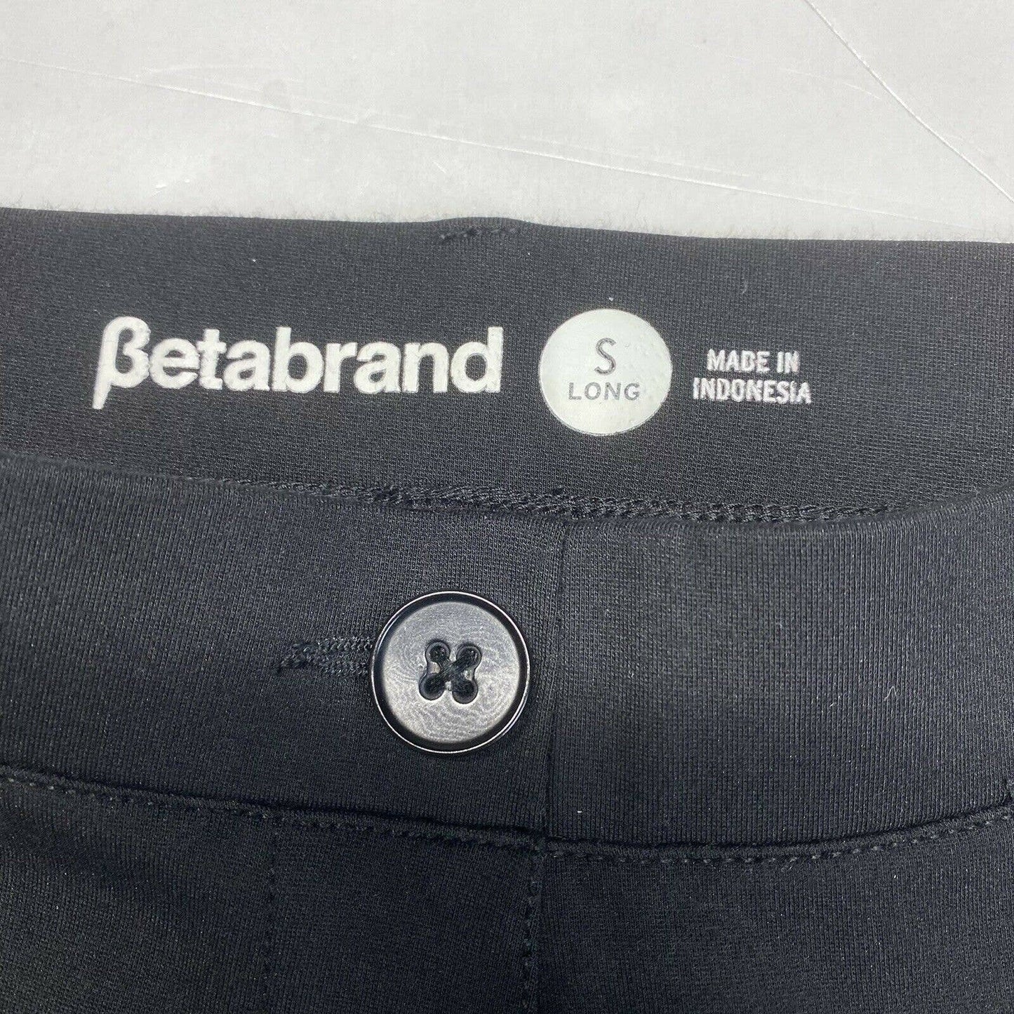 Betabrand Dress Pant Yoga Pants Bootcut Sz Small Black Pull On Stretch EUC