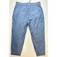 J Crew Pull On Tapered Crop Pants Womens 8 Blue Cotton Lightweight Cuffed *Spot