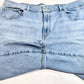 Levis Bermuda Shorts Womens 33 (16/17) Stretch Denim Blue Jean Long Cuffed