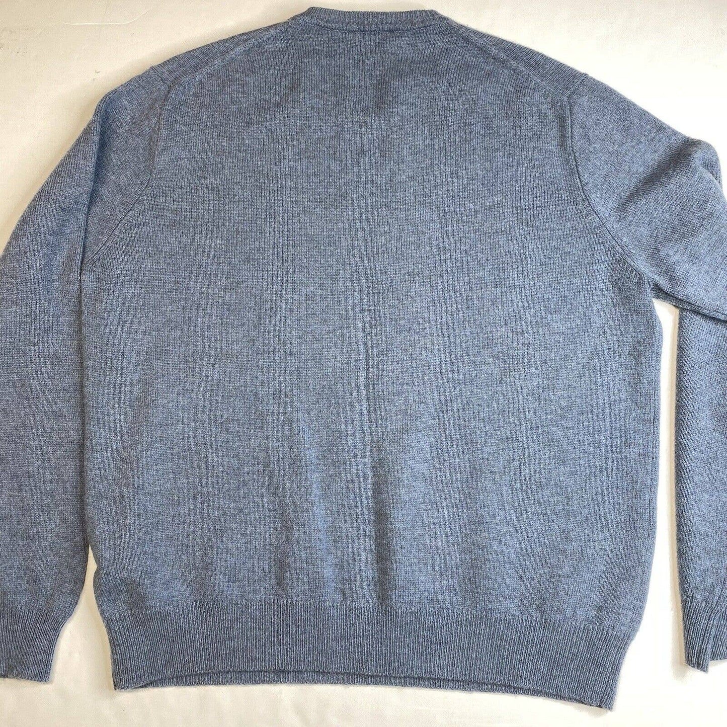 J Crew Merino Wool Sweater Mens XLarge Blue Long Sleeve Knit V-Neck Casual Top